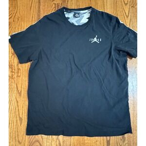 Jordan Brand Mens Black Graphic T Shirt Large 3XL Geometric Print Back